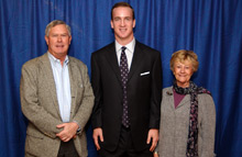 Peyton Manning with Tim and Sharon Ubben