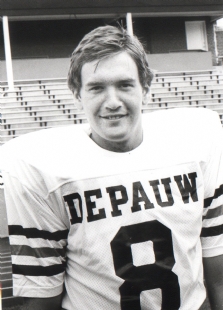 Dave Finzer in his football jersey