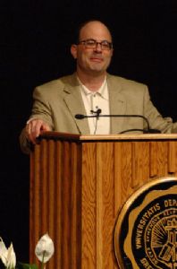 Charles Fishman delivering an Ubben Lecture