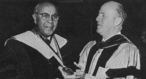 Percy Julian receiving McNaughton Medal in 1972