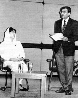 Bhutto listening to a speakier in the Sahu Watson Forum