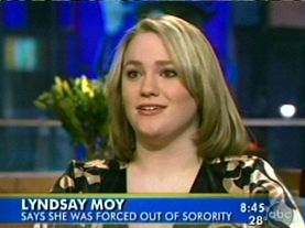 Lyndsay Moy from TV footage