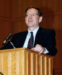 George Gilder delivering an Ubben Lecture