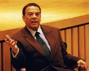 Andrew Young during an Ubben Lecture