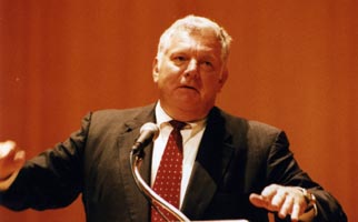 William Bennett during an Ubben Lecture