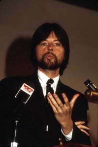 Ken Burns delivering an Ubben Lecture