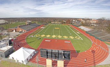 Aerial view of Blackstock stadium