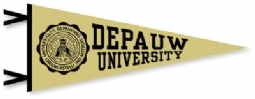 DePauw Pennant Black on Gold