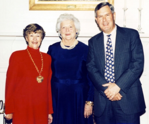 Tim and Sharon Ubben with Barbara Bush