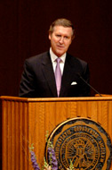 William S. Cohen delivering an Ubben Lecture