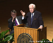 David McCullough delvering an Ubben Lecture