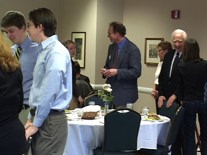 David McCullough with history students and faculty