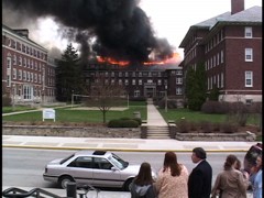 Rector fire seen from Locust Street