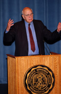 Paul A. Volcker delivering an Ubben Lecture