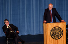 Paul Volcker with Bob Bottoms looking on