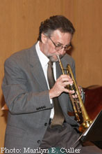 Larry Wiseman playing the trumpet